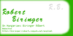 robert biringer business card